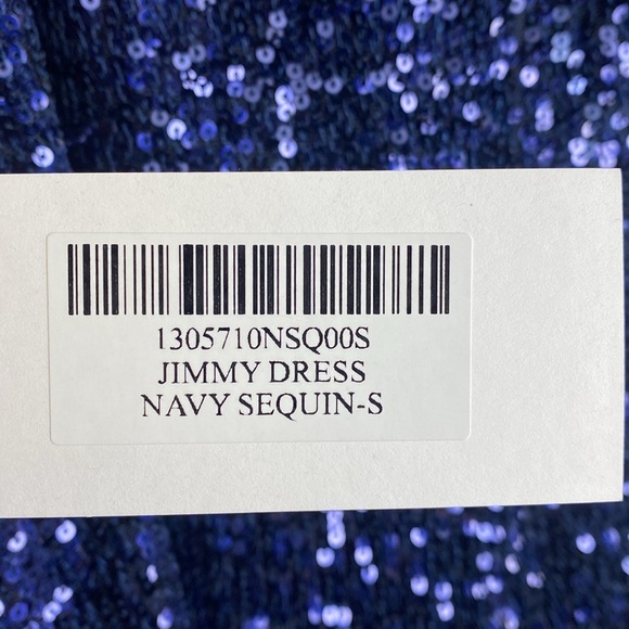 Reformation Jimmy Navy Sequin Mini‎ Dress NWT - Picture 6 of 9